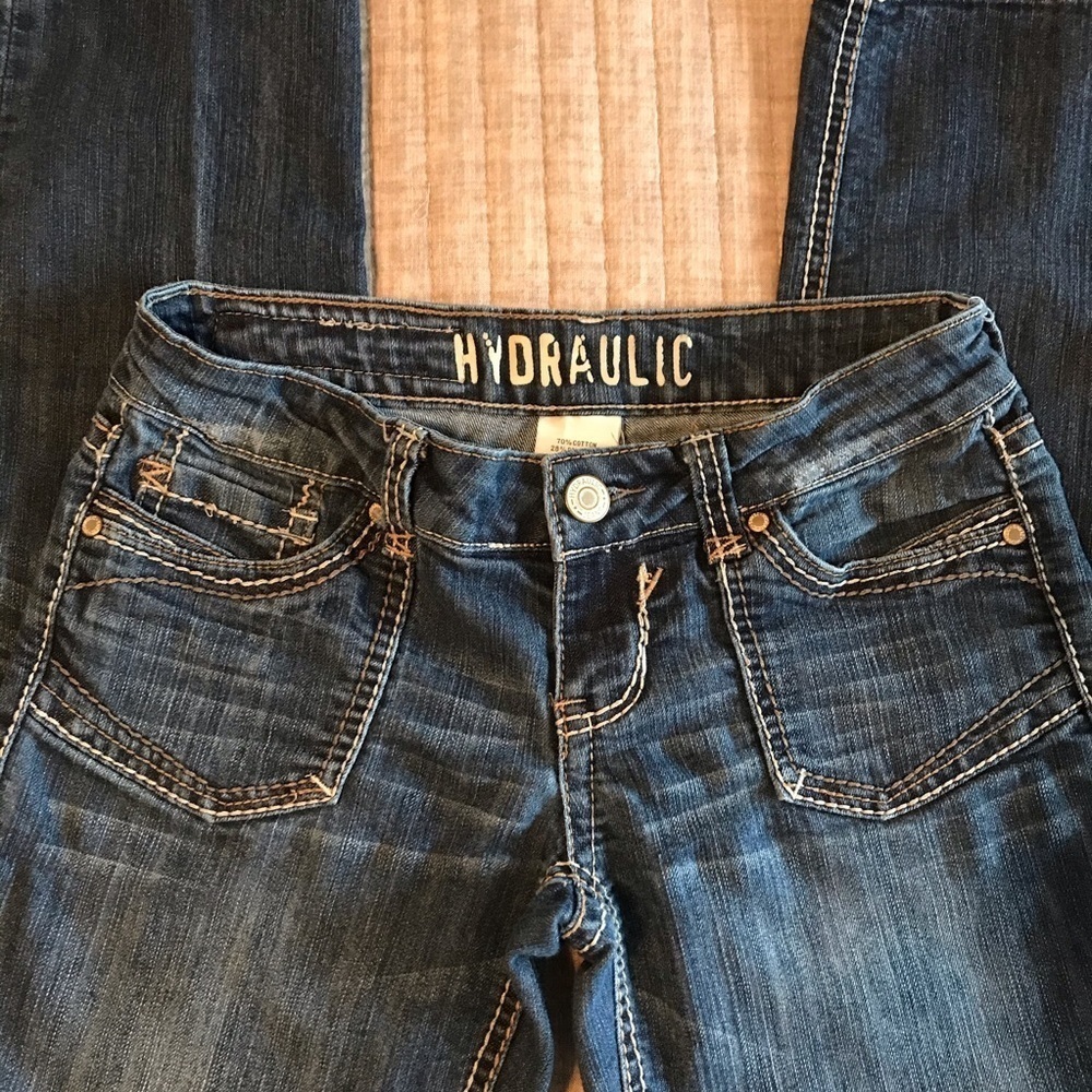 HYDRAULIC / Dark Wash Capri Jeans size 5/6 - Picture 6 of 12